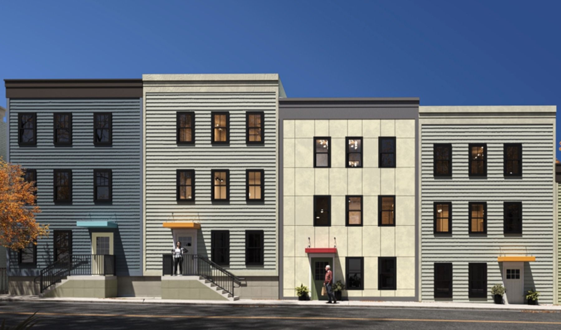 a street with buildings