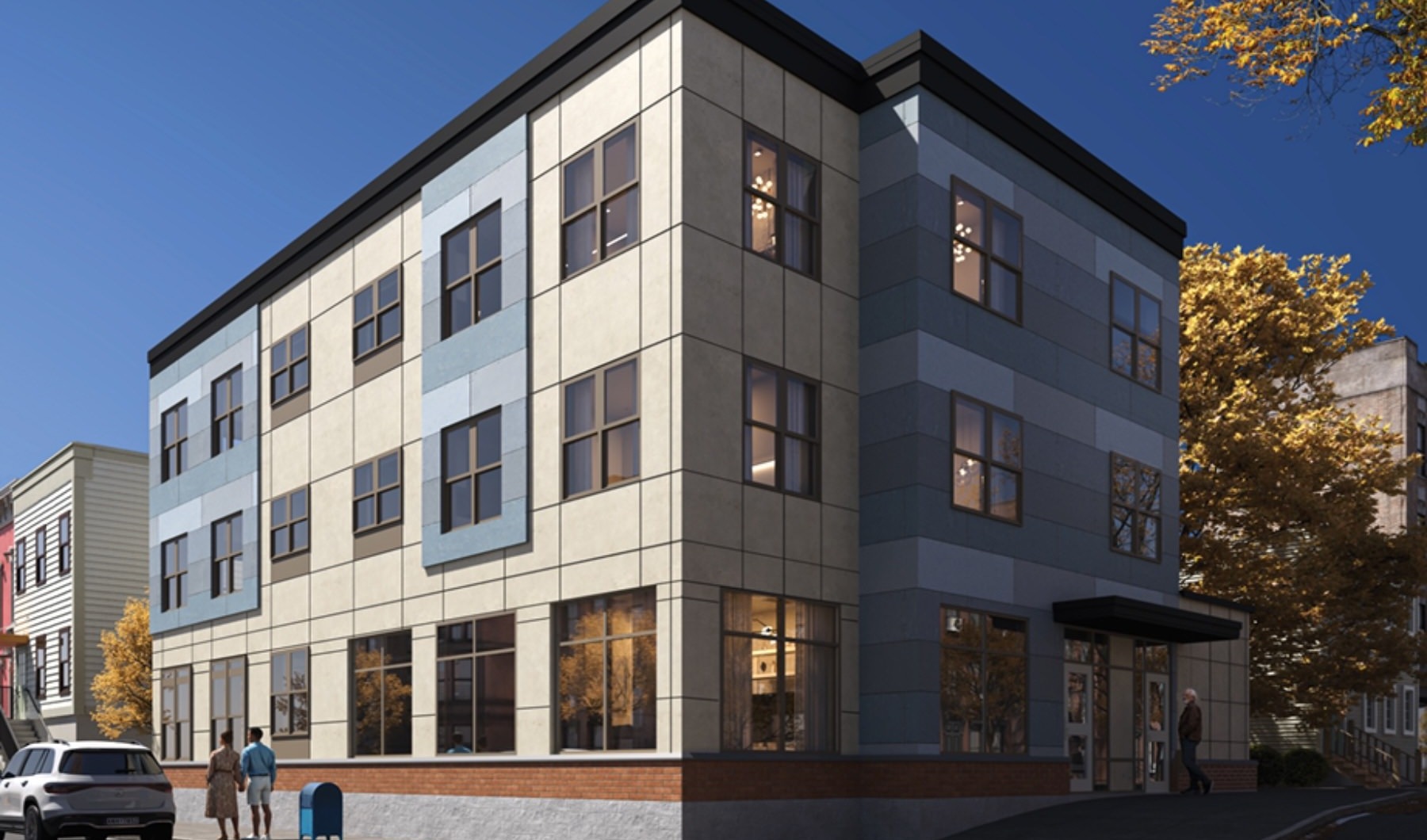 a large building with many windows